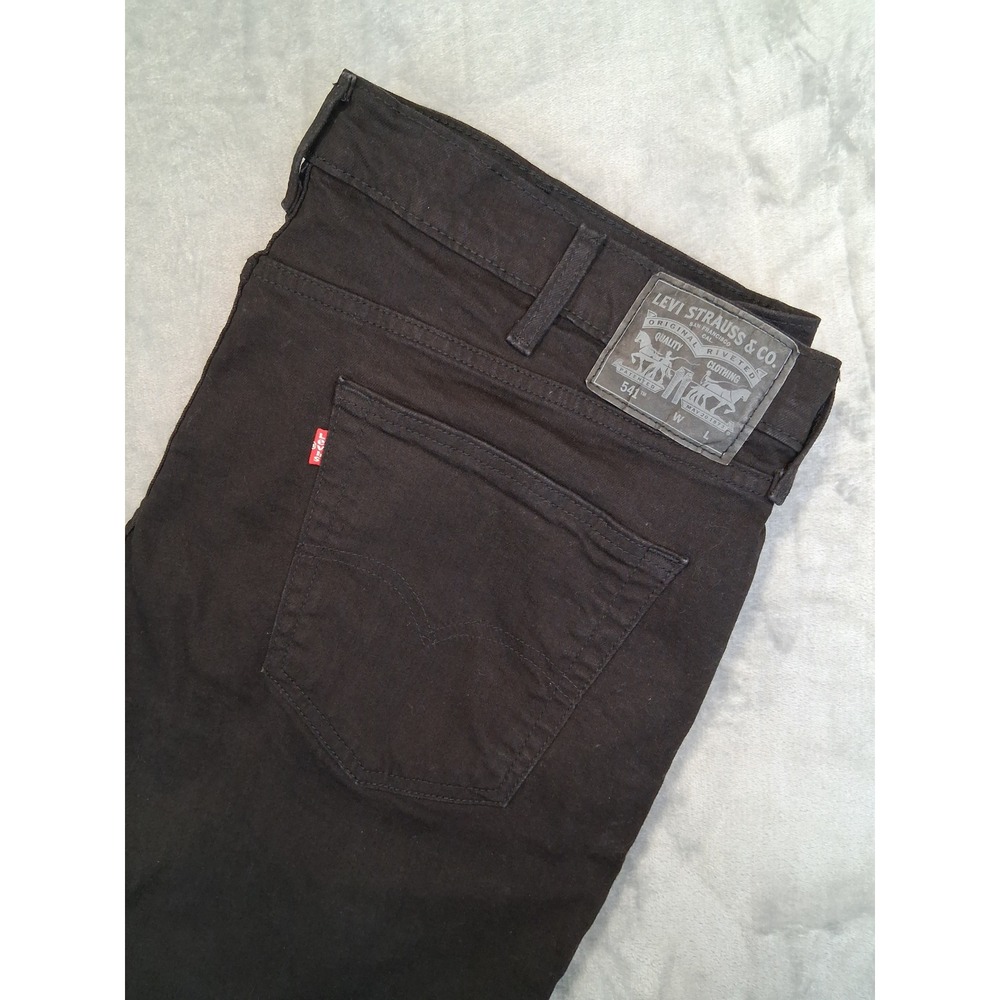 Levis 541 Athletic Mens 44x30 Black Western Rodeo Cowboy Goth‎ Streetwear Jeans
